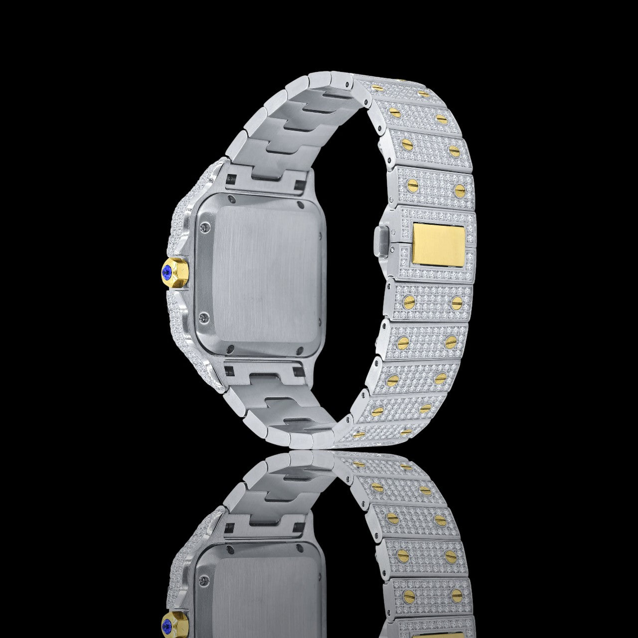 Iced Out Moissanite Watch