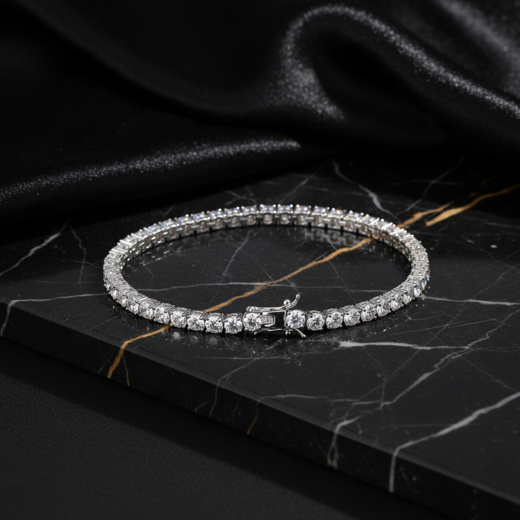 Frostbite Moissanite Silver Bracelet