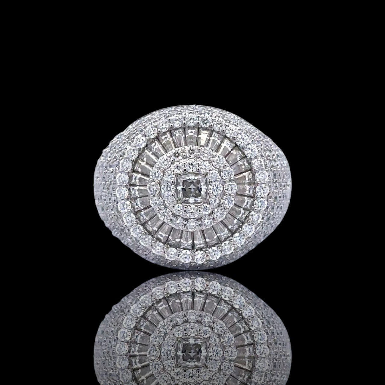 Glacier Iced Out Moissanite Ring