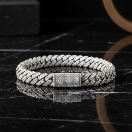 Moissanite Cuban Bracelet 10MM