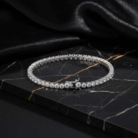 Frostbite Moissanite Silver Bracelet