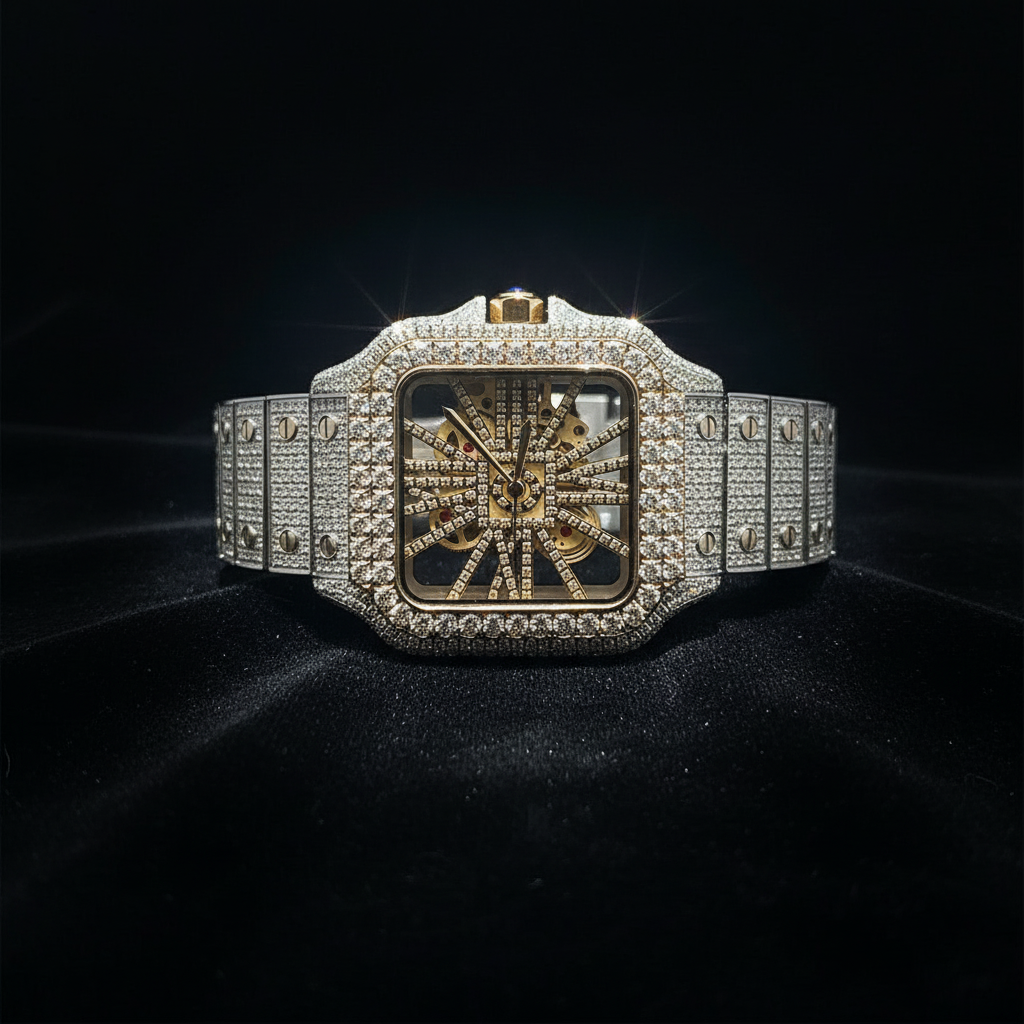 Skeleton Moissanite Watch