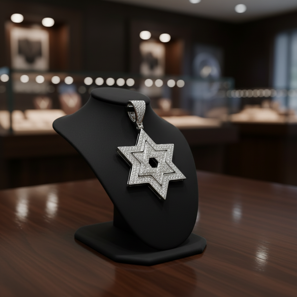 VVS Moissanite Star of David Pendant